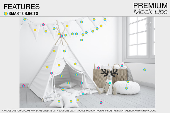 Kids Room - Kids Wigwam in Product Mockups - product preview 6