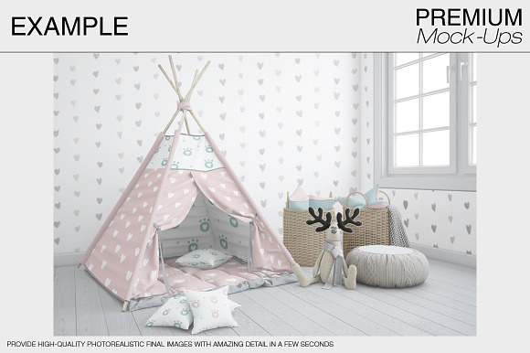 Kids Room - Kids Wigwam in Product Mockups - product preview 7