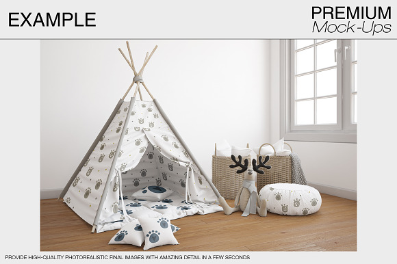Kids Room - Kids Wigwam in Product Mockups - product preview 8