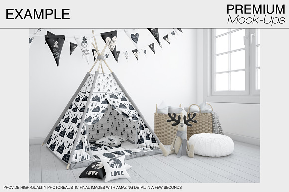Kids Room - Kids Wigwam in Product Mockups - product preview 9