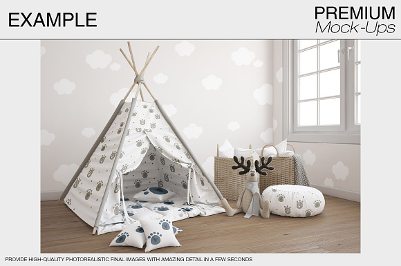 Kids Room - Kids Wigwam in Product Mockups - product preview 10