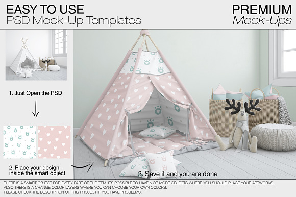 Kids Room - Kids Wigwam in Product Mockups - product preview 13