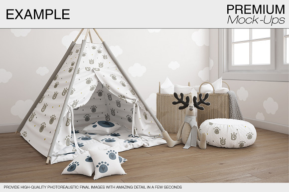 Kids Room - Kids Wigwam in Product Mockups - product preview 14