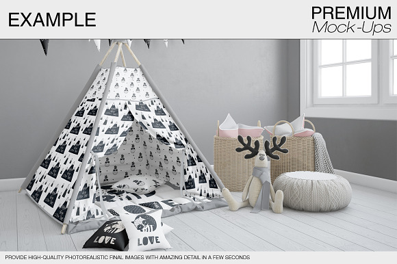 Kids Room - Kids Wigwam in Product Mockups - product preview 15