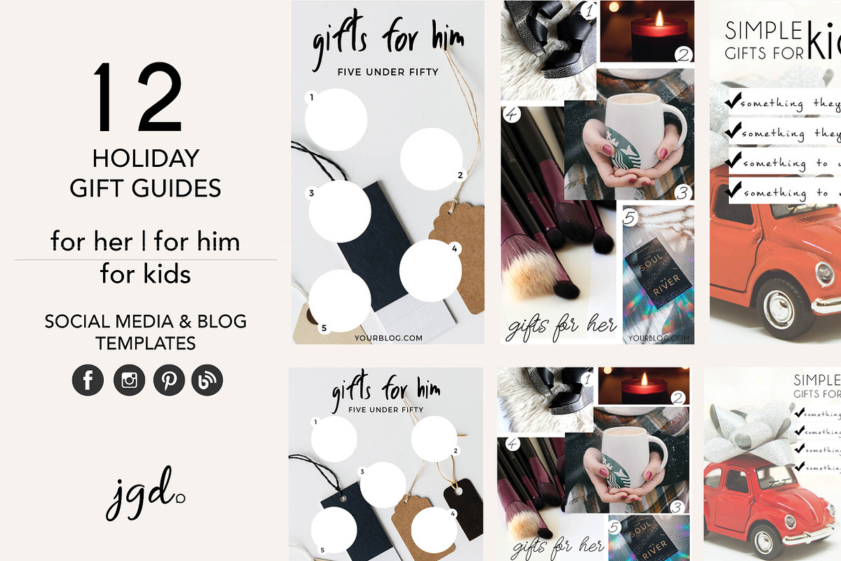 Holiday Gift Guide Social Bundle in Instagram Templates - product preview 8