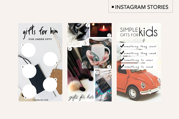 Holiday Gift Guide Social Bundle in Instagram Templates - product preview 5