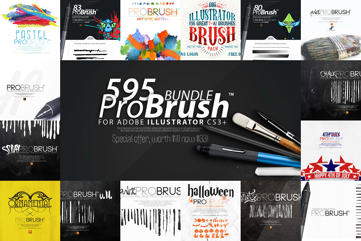 792 BRUSHES - ProBrush™ BUNDLE -76% in Photoshop Brushes - product preview 8