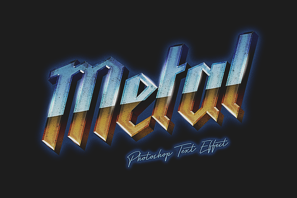 80's Metal Photoshop Text Effect