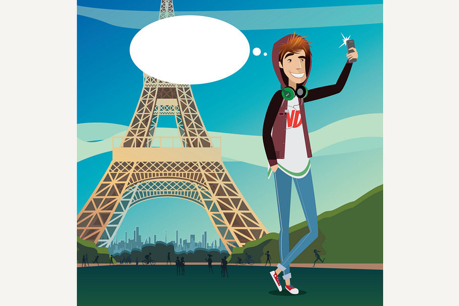 Eiffel Tower selfie