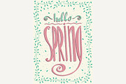 Lettering Hello spring
