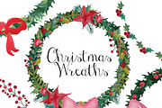 Christmas wreaths clip art