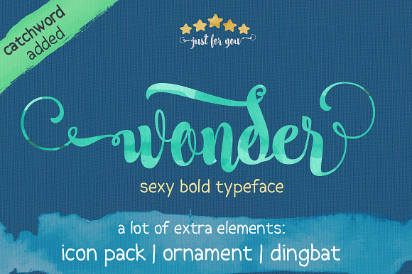 Wonder in Script Fonts - product preview 3
