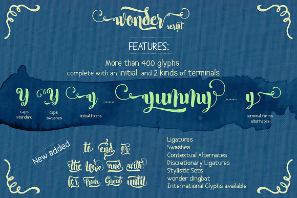 Wonder in Script Fonts - product preview 4