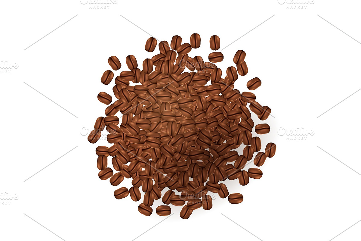 Background with coffee beans. Realistic vector illustration. in Illustrations - product preview 8