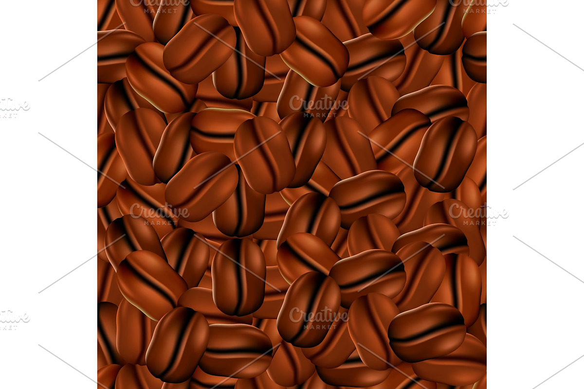 Seamless pattern with coffee beans in Illustrations - product preview 8