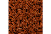 Seamless pattern with coffee beans