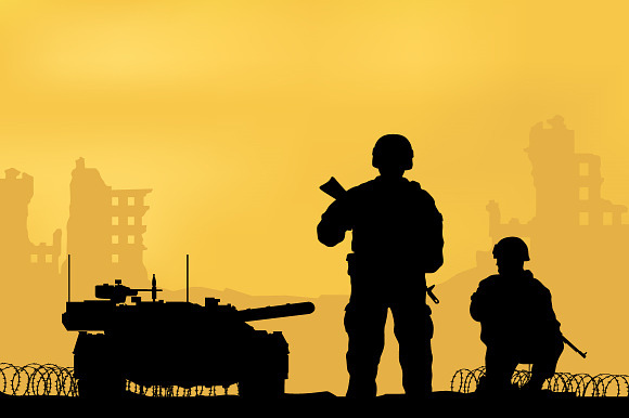 Set of images on a military theme. in Illustrations - product preview 1