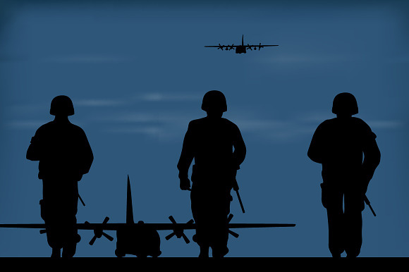 Set of images on a military theme. in Illustrations - product preview 4