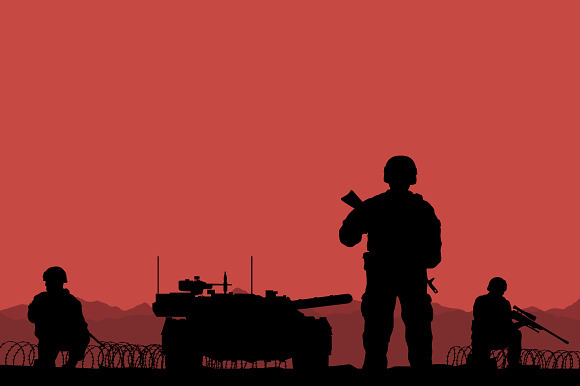 Set of images on a military theme. in Illustrations - product preview 7