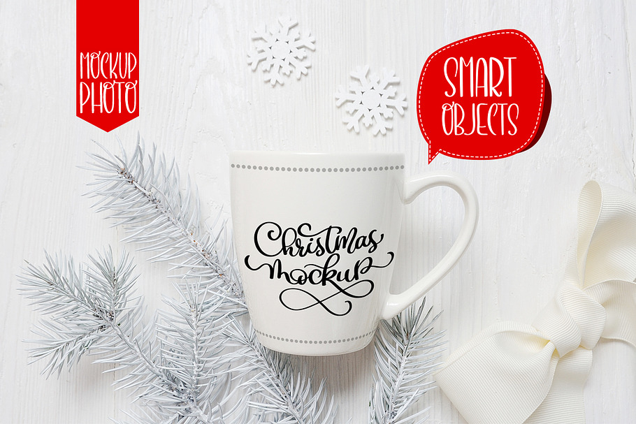 Christmas mug and letter mock ups in Product Mockups - product preview 8