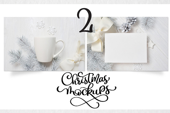 Christmas mug and letter mock ups in Product Mockups - product preview 1
