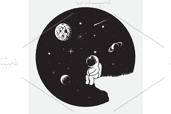 Astronaut looks to universe