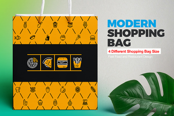 Shopping Bag Design Template | Food