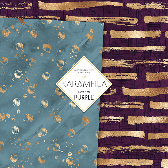 Abstract Violet & Gold Patterns in Patterns - product preview 6