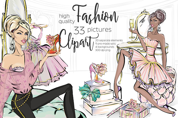 Lifestyle Fashion Clipart in Illustrations - product preview 2