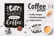 Coffee lettering posters 