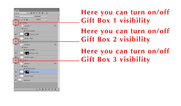 Gixt boxes (you can change colors) in Product Mockups - product preview 3
