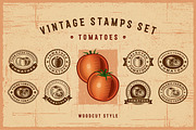 Vintage Tomato Stamps Set