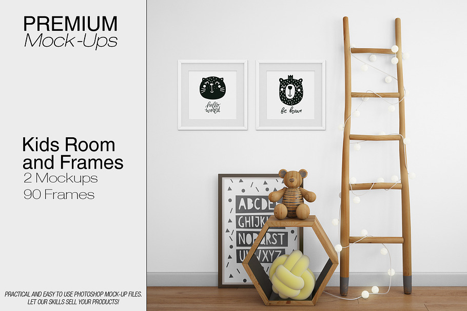 Kids Room & Frame Mockup in Product Mockups - product preview 8