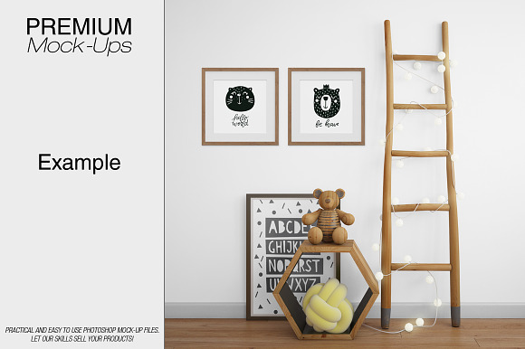Kids Room & Frame Mockup in Product Mockups - product preview 4