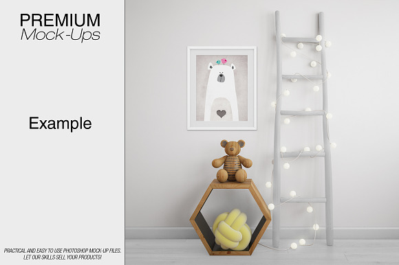 Kids Room & Frame Mockup in Product Mockups - product preview 5