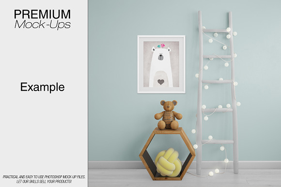 Kids Room & Frame Mockup in Product Mockups - product preview 9