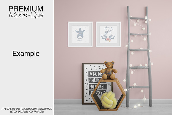 Kids Room & Frame Mockup in Product Mockups - product preview 10