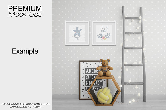 Kids Room & Frame Mockup in Product Mockups - product preview 12