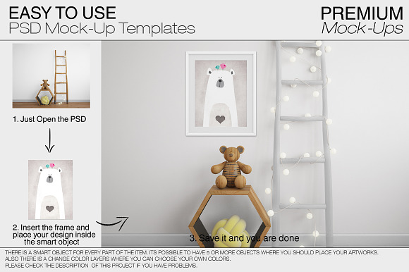 Kids Room & Frame Mockup in Product Mockups - product preview 17