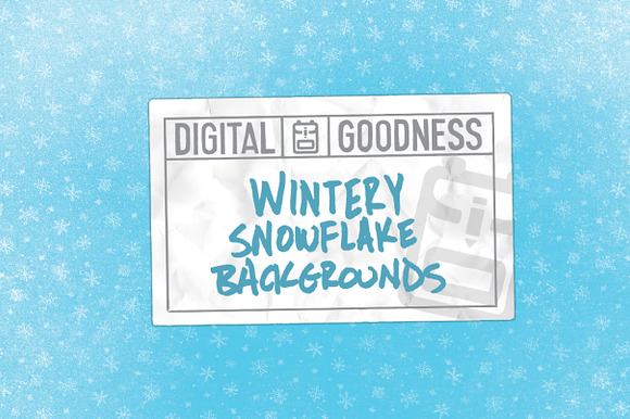 Wintery Snowflake Bkgrnds in Textures - product preview 2