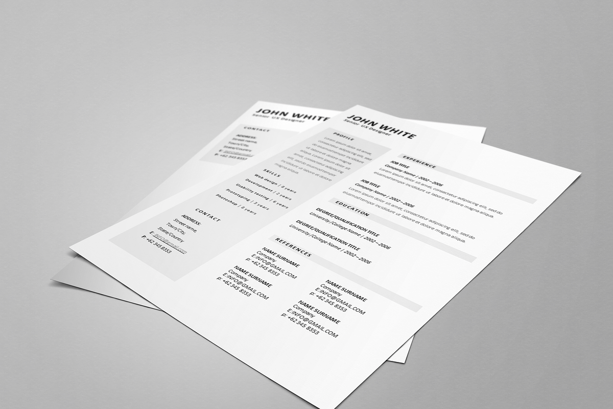 One page Resume CV + cover letter 1 in Letter Templates - product preview 8