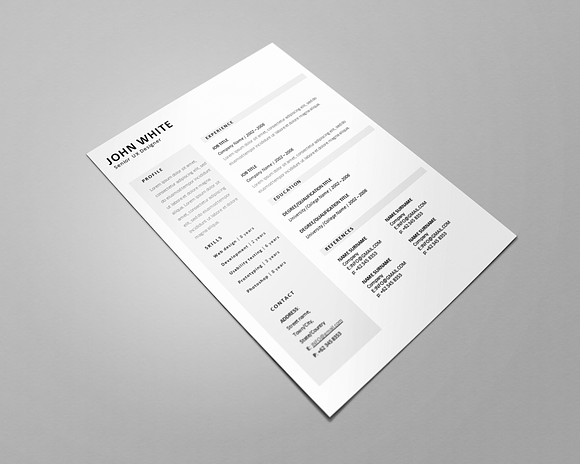 One page Resume CV + cover letter 1 in Letter Templates - product preview 1