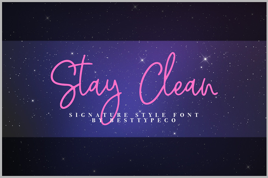 Stay Clean in Script Fonts - product preview 8