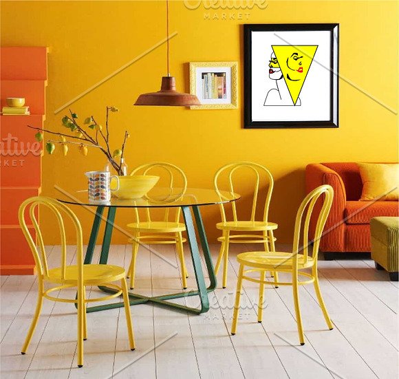 Pop art twins, yellow color vector in Graphics - product preview 1