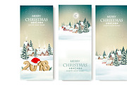 Three Holiday Christmas banners
