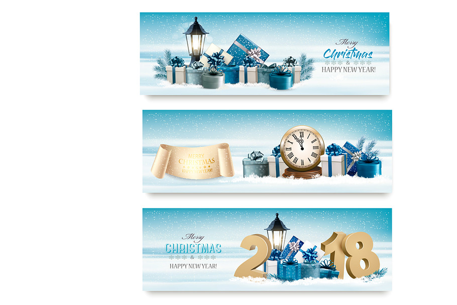 Merry Christmas banners  in Illustrations - product preview 8