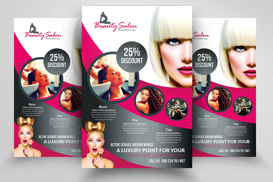 Beauty Salon Flyer Template in Flyer Templates - product preview 8