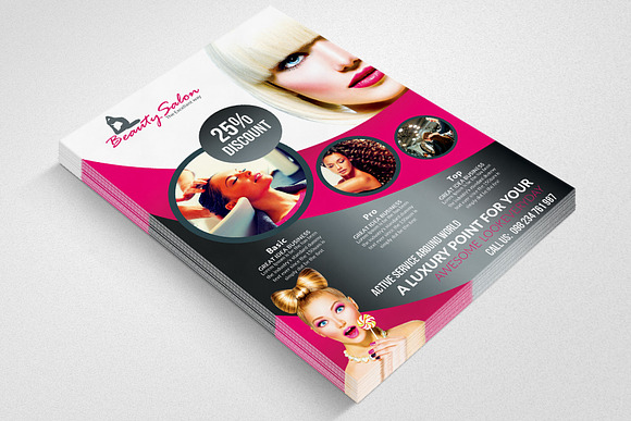  Beauty Salon Flyer Template in Flyer Templates - product preview 2