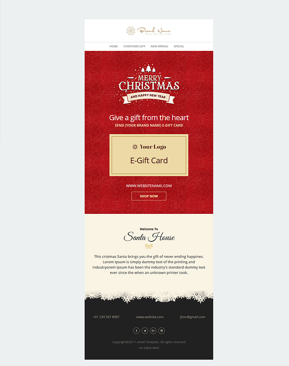 Christmas Delivery Bundle (19 Email) in Mailchimp Templates - product preview 1