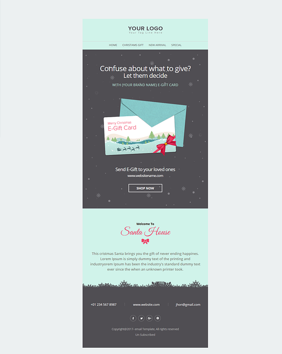 Christmas Delivery Bundle (19 Email) in Mailchimp Templates - product preview 2